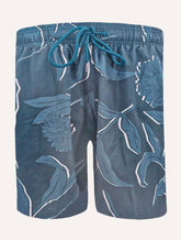 Short Dudalina Masculino D'Água Boxer Estampado Azul Marinho