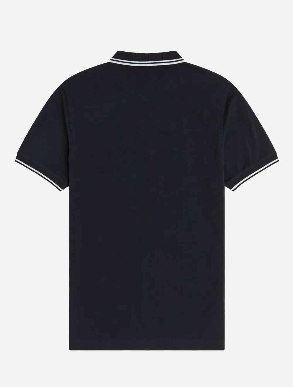 Polo Fred Perry Masculina Piquet Regular White Twin Tipped Azul Marinho