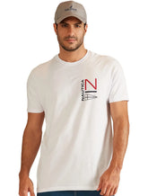 Camiseta Nautica Masculina Custom Logo Silk Branca