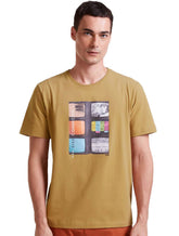 Camiseta Forum Masculina Stay Connected Caqui