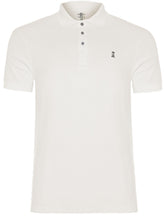 Polo Sergio K Masculina Piquet Gorgurão Dark Logo Off-White