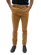 Calça Dudalina Masculina Sarja Slim Faca Color Caramelo