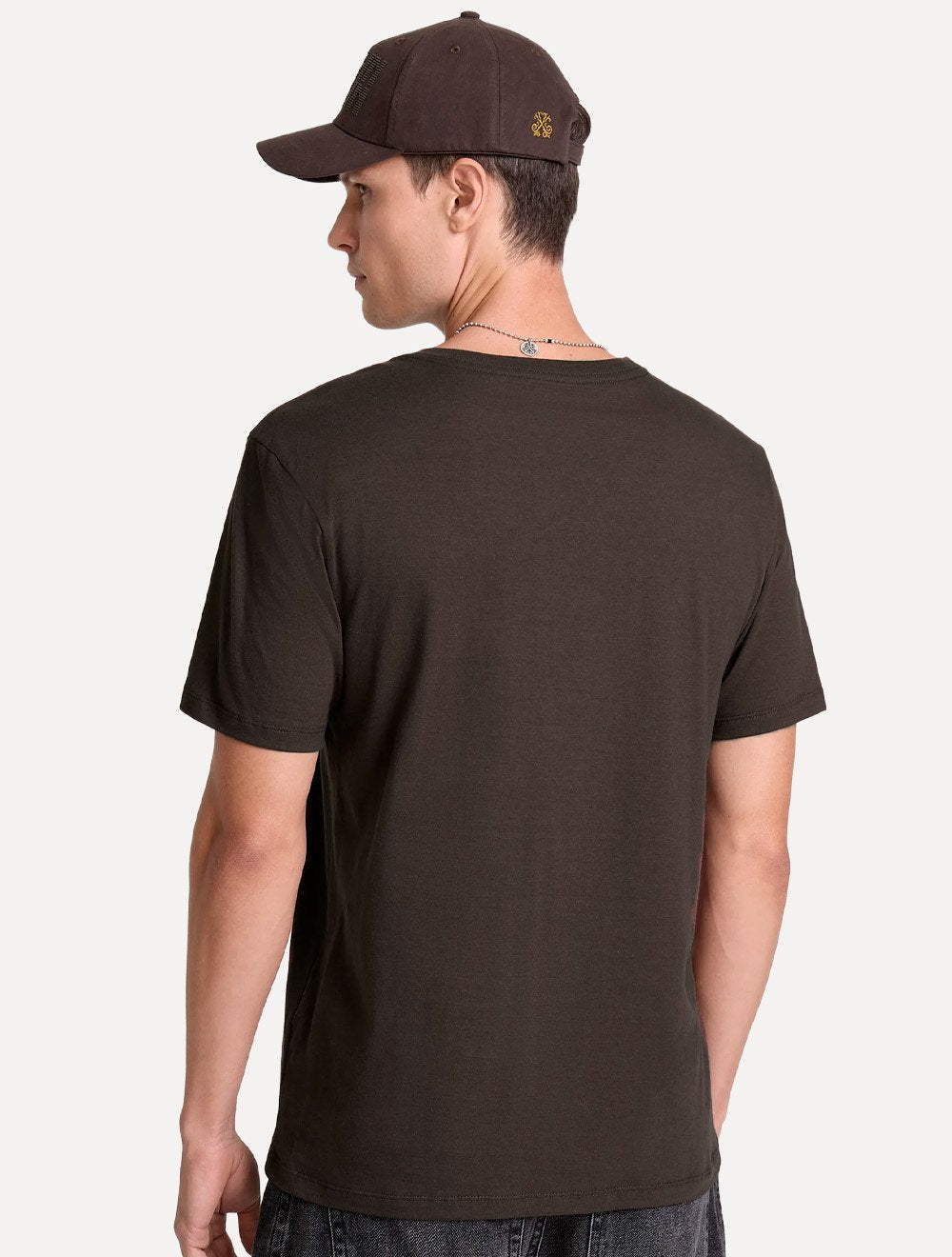 Camiseta John John Masculina Regular Fit Air Marrom Escuro