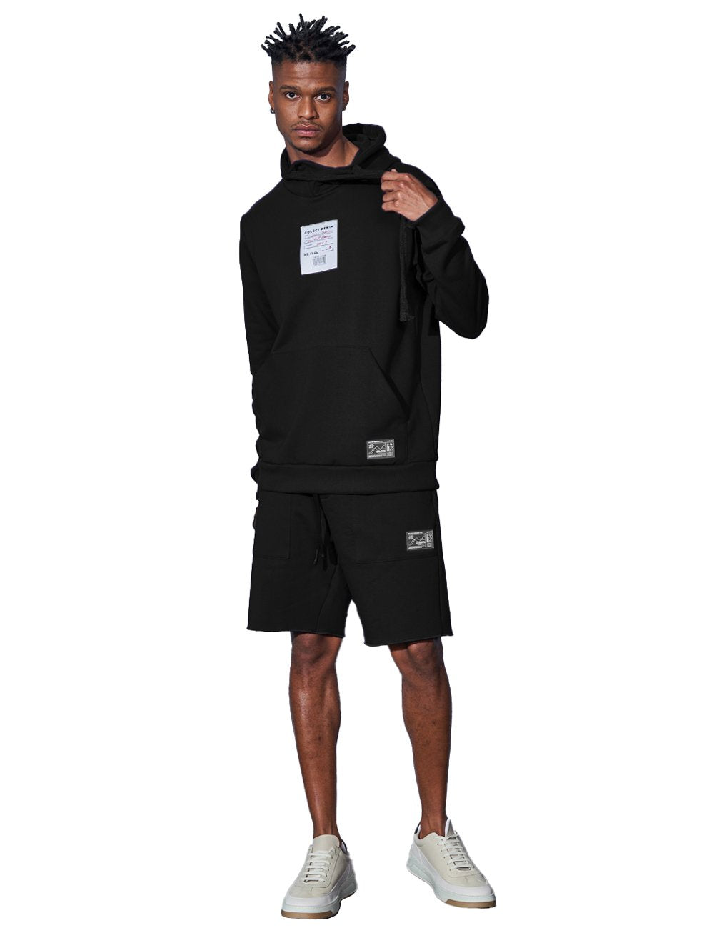 Bermuda Colcci Moletom Masculina Devices Basic Preta