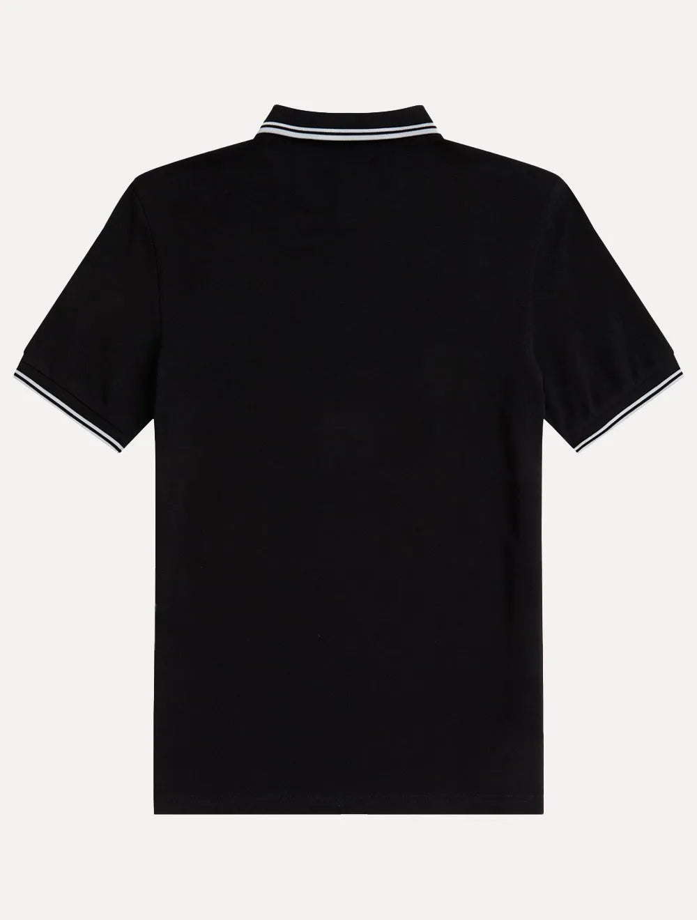 Polo Fred Perry Masculina Piquet Regular White Twin Tipped Preta
