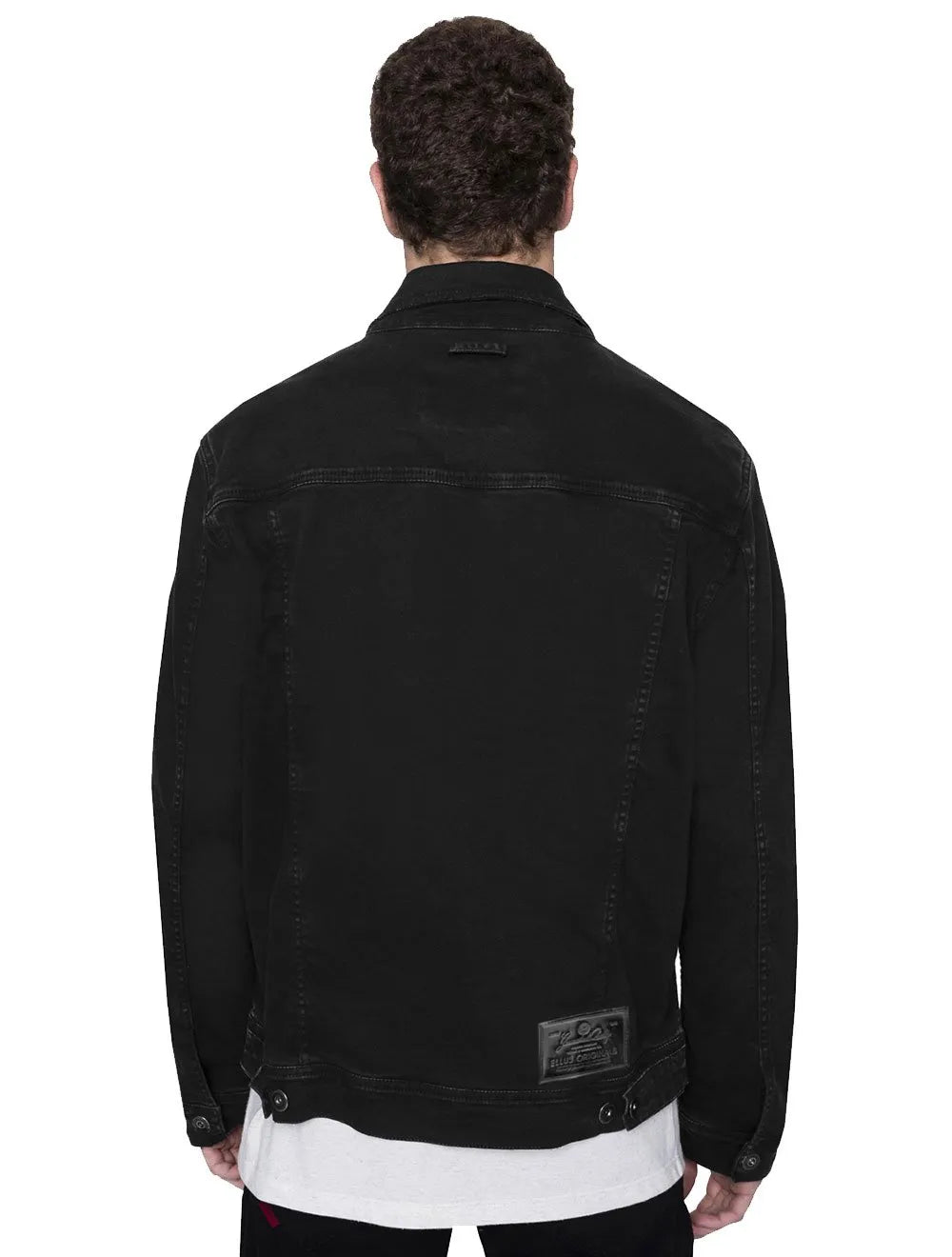 Jaqueta Ellus Jeans Masculina Denim Color Stretch Preta