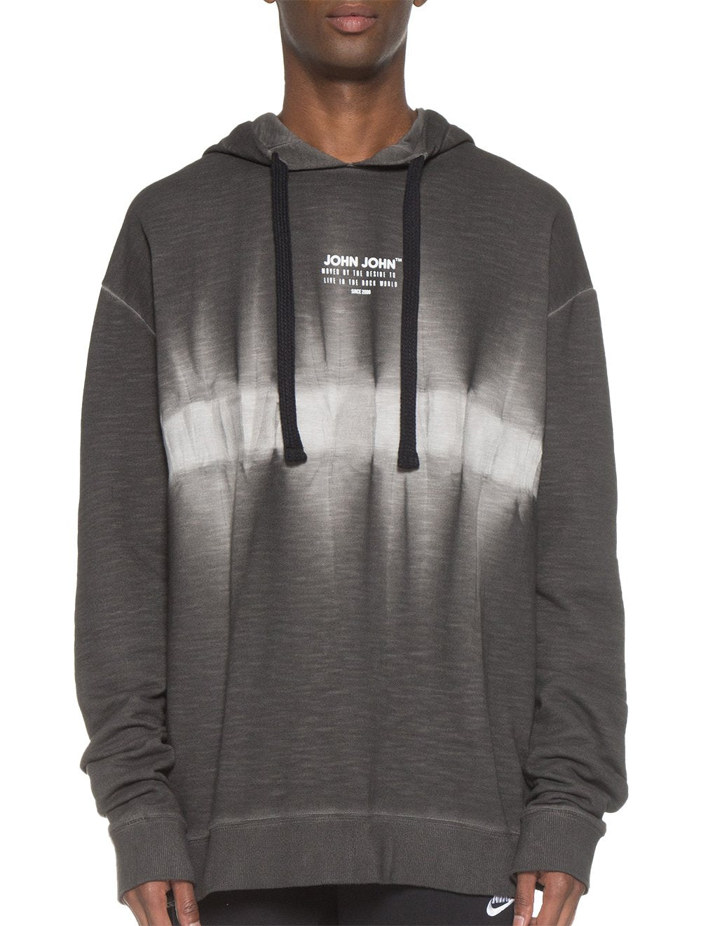 Moletom John John Masculino Hoodie By Desire Tie-Dye Cinza Médio