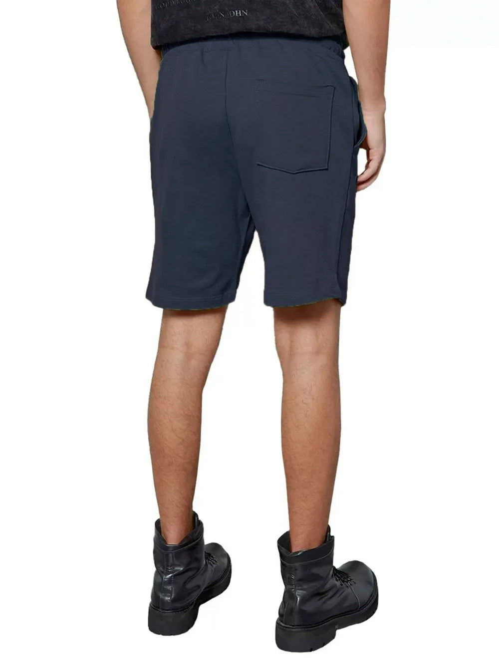 Bermuda John John Masculina Moletom New Basic Print Azul Médio