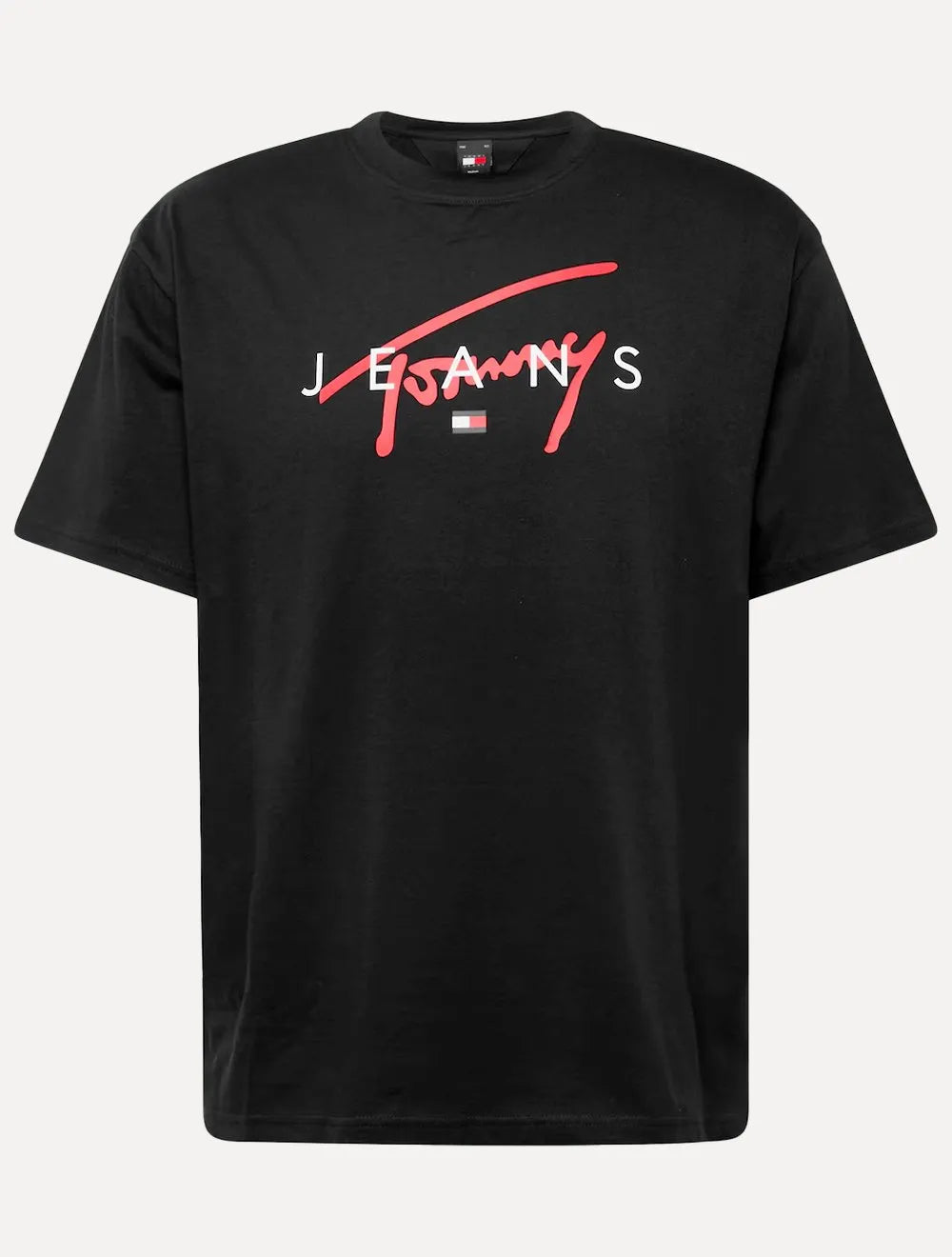 Camiseta Tommy Jeans Masculina Regular Signature Twist Logo Tee Preta