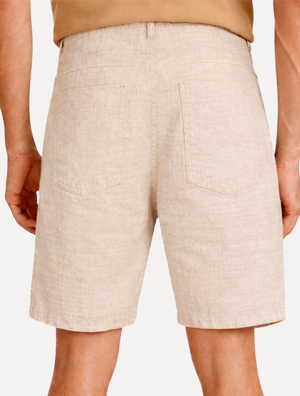 Bermuda John John Masculina Clássica Cáqui Claro