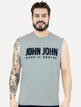 Regata John John Masculina Relaxed Old Spray Cinza Médio