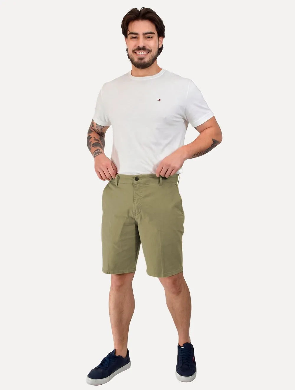 Bermuda John John Masculina Chino Portland Cáqui