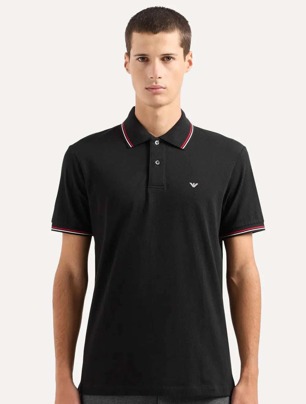 Polo Empório Armani Masculina Essential Friso Preta