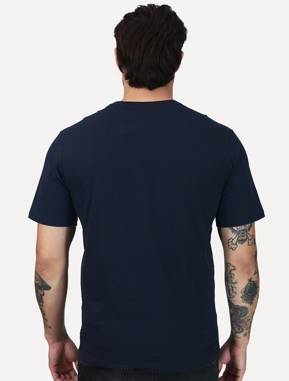 Camiseta Tommy Hilfiger Masculina Brand Love Big New Logo Azul Marinho