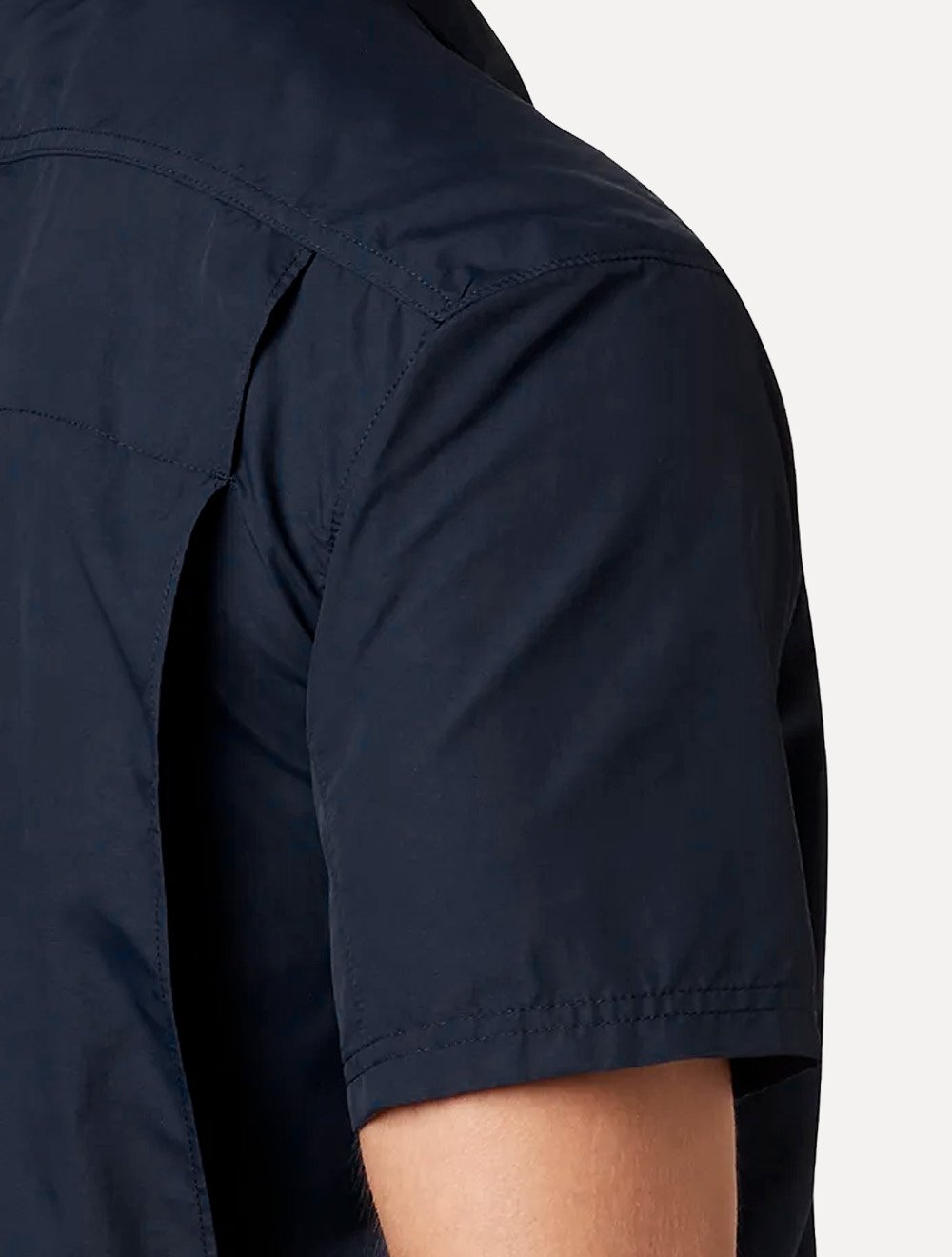 Camisa Columbia Masculina Manga Curta Silver Ridge Pockets Azul Marinho