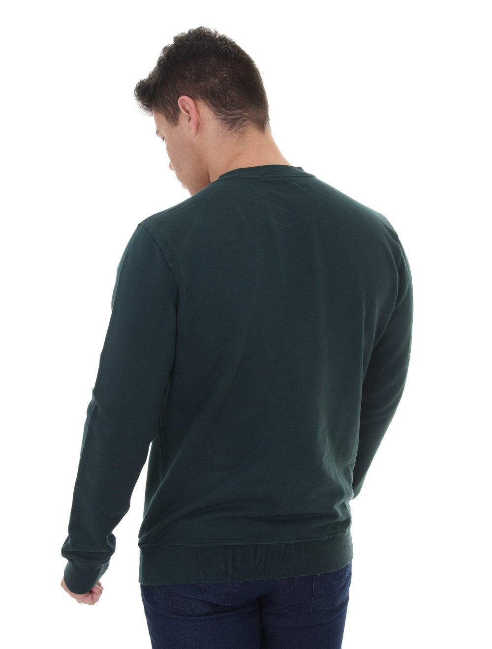 Moletom Ellus Masculino Crewneck Regular Basic Verde Escuro