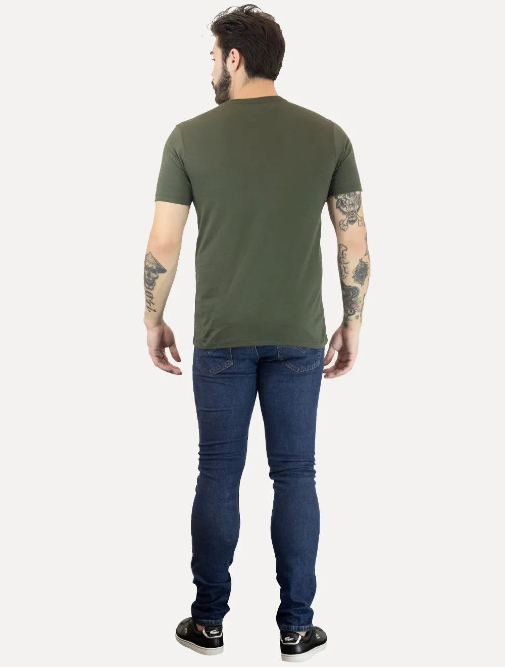 Camiseta John John Masculina Logo Brush Verde Escuro