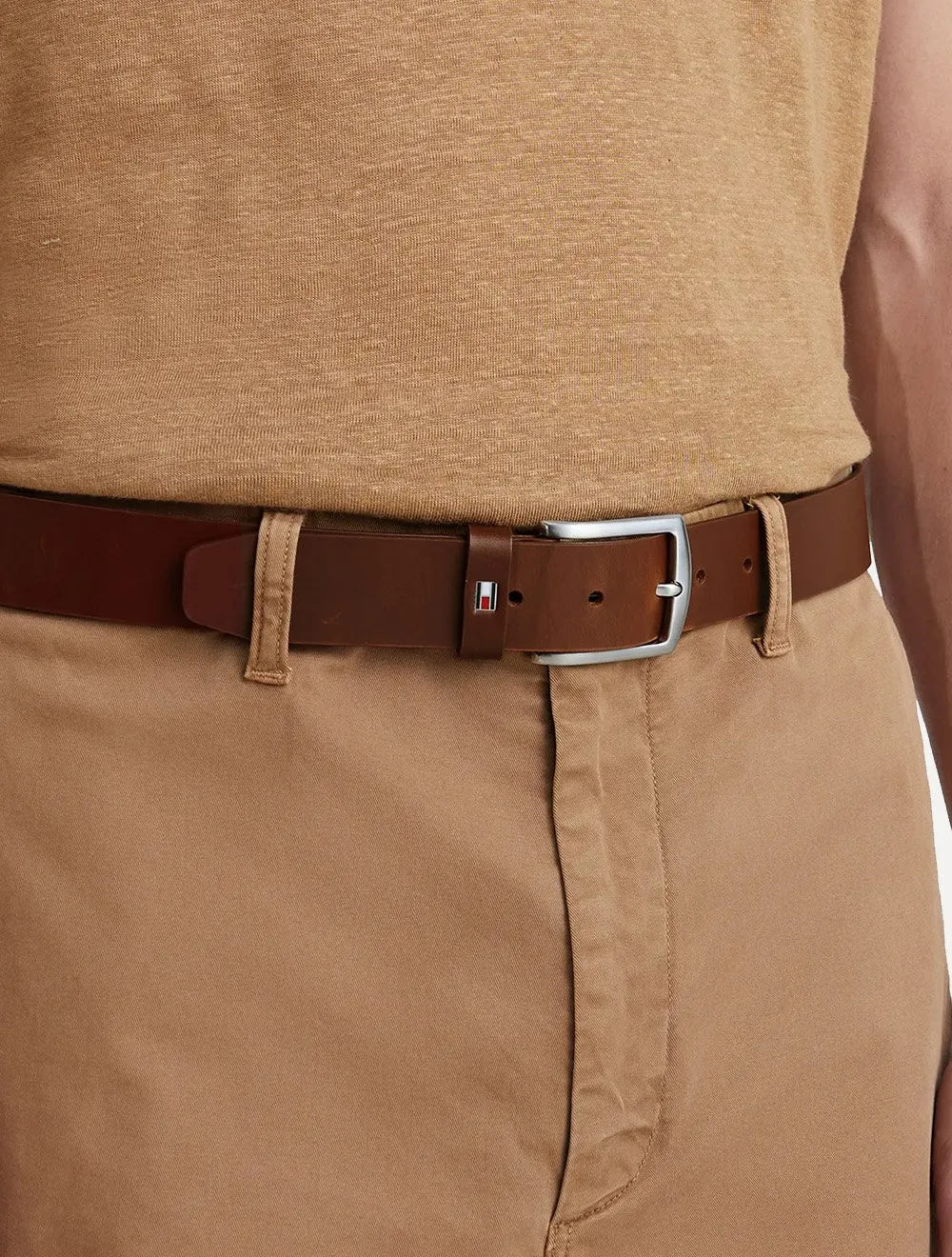 Cinto Tommy Hilfiger Masculino New Denton 3.5 Belt Marrom