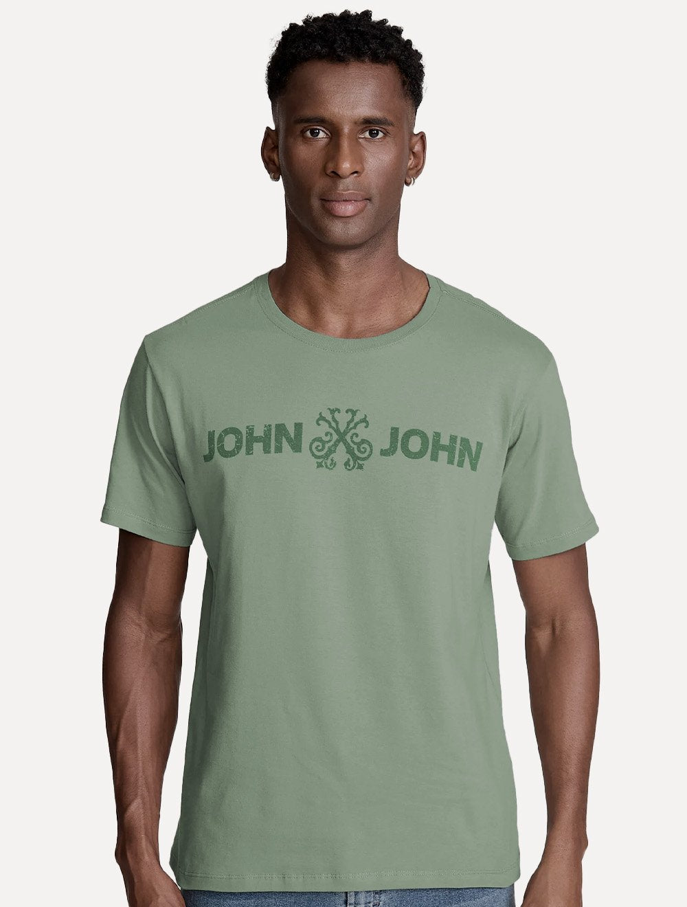 Camiseta John John Masculina Fit Basic Verde Médio