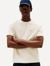 Camiseta Tommy Hilfiger Masculina Slim Fit Essential Stretch Creme
