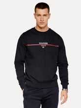 Moletom Tommy Hilfiger Masculino Stripe Terry 1985 Preto