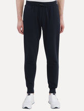 Calça Tommy Hilfiger Masculina Moletom Regular Flag Logo Azul Marinho