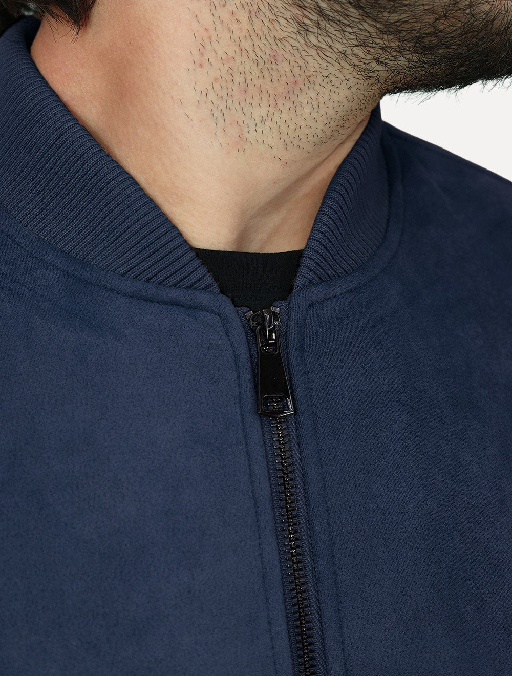 Jaqueta Dixen Masculina Bomber Suede Azul Marinho