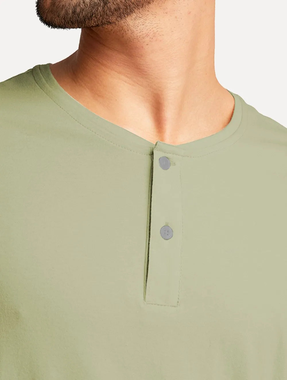 Camiseta King & Joe Masculina Botão Pima Touch Henley Verde Oliva