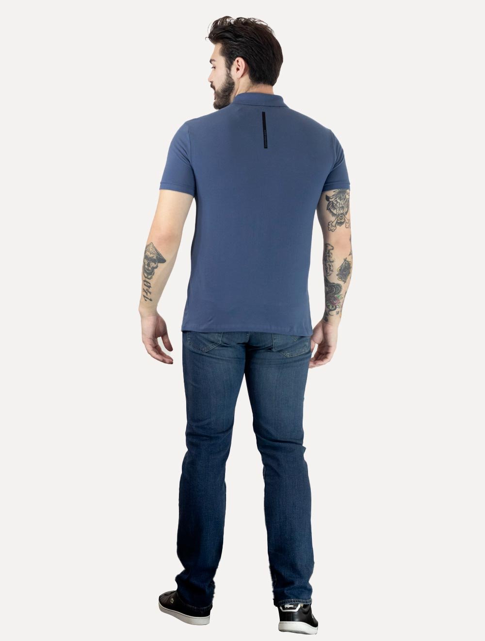 Polo Calvin Klein Jeans Masculina Piquet Regular Fit Re Issue Indigo