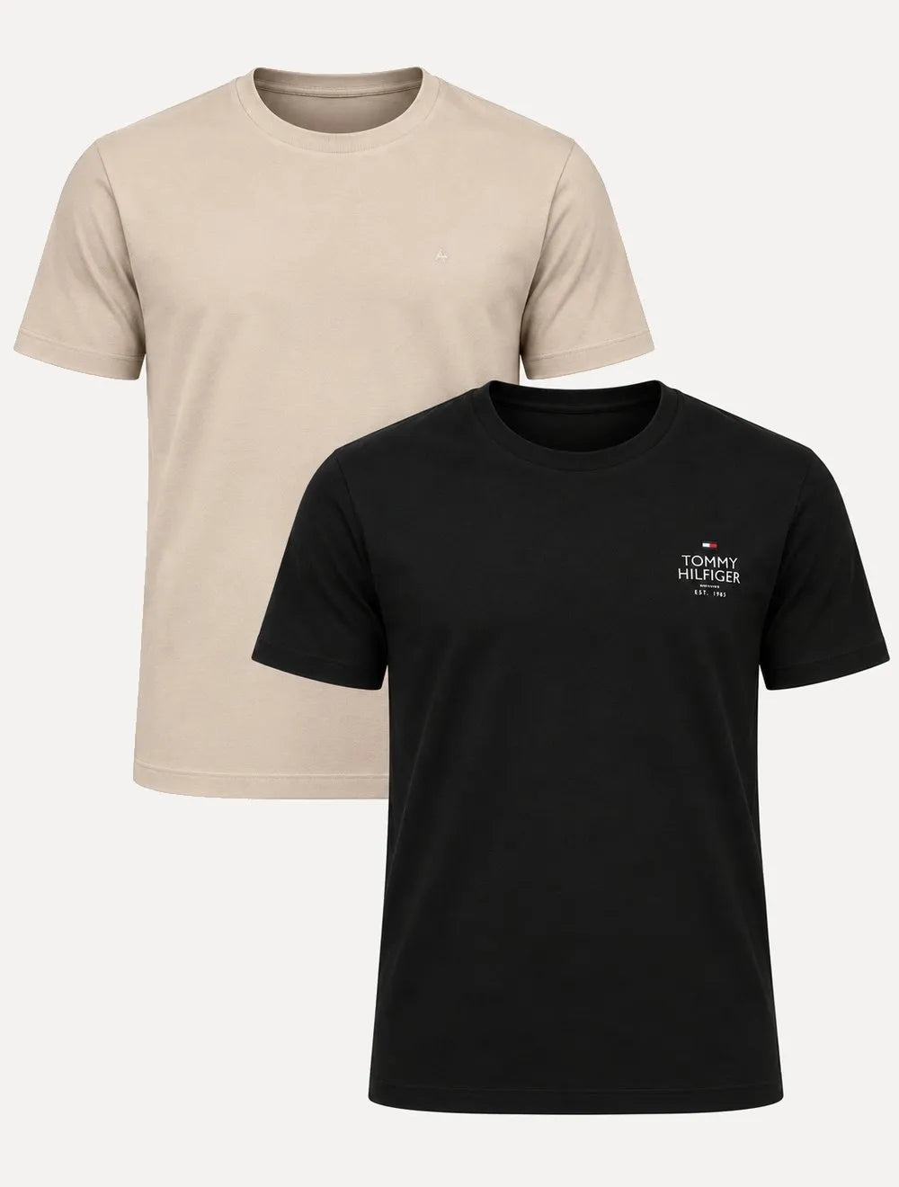 Kit Camisetas Aramis/Tommy Hilfiger | Amêndoa/Preta