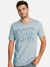 Camiseta John John Masculina Regular Fit Fall Azul Claro