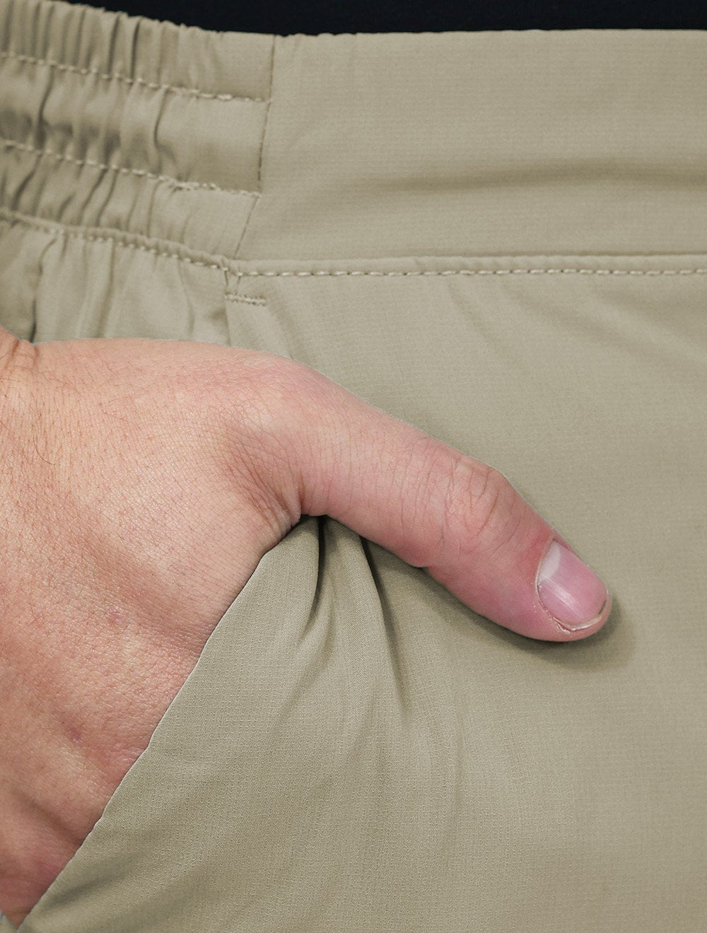 Short Dixen Maculino Tactel Meio Elástico Cáqui