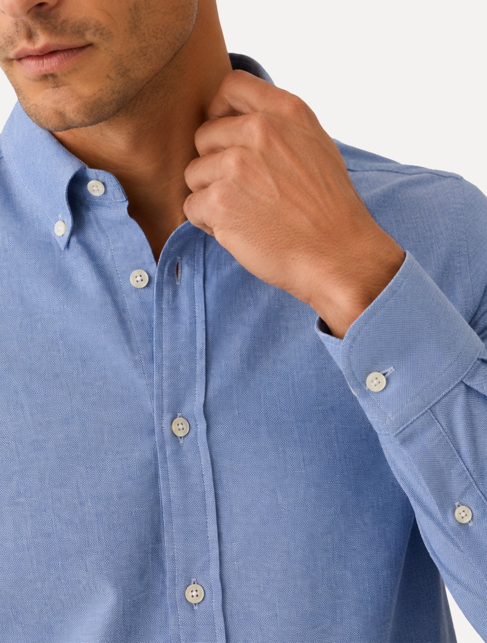 Camisa Aramis Masculina Slim Oxford Planalto Azul Royal