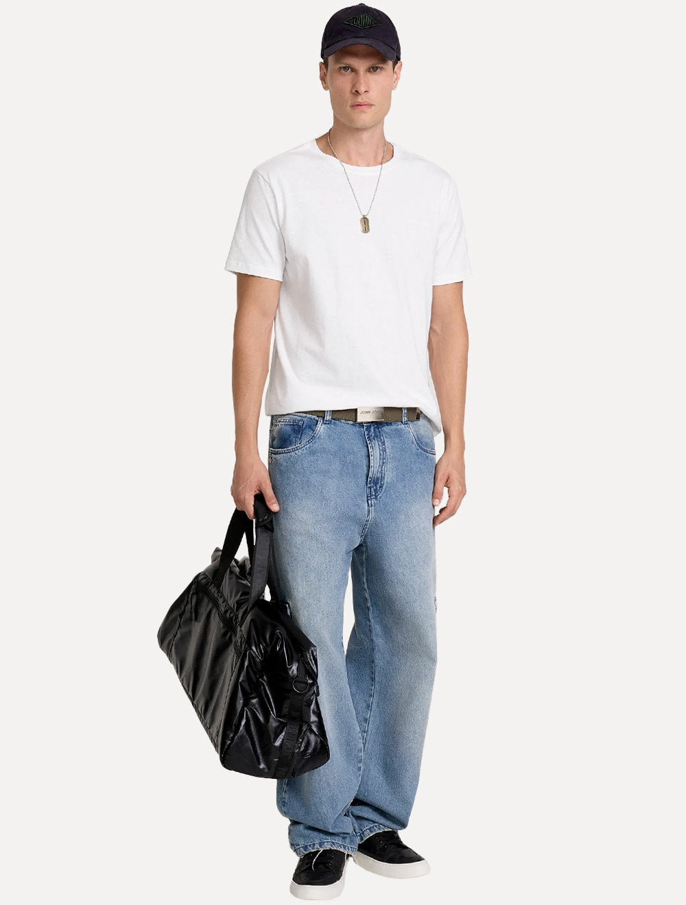 Camiseta John John Masculina Regular Fit Square Branca