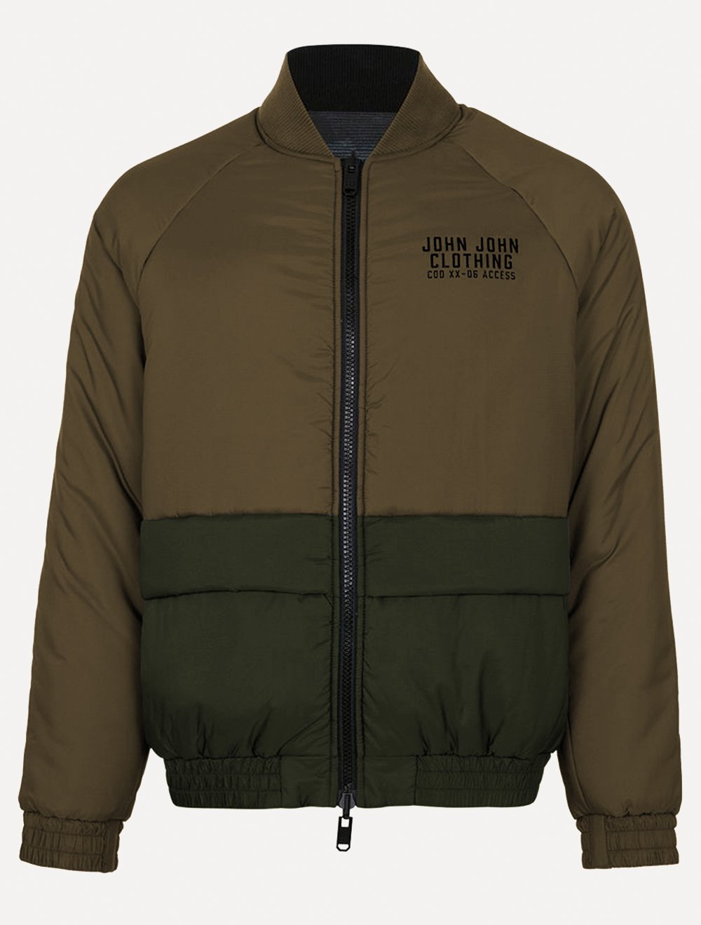 Jaqueta John John Masculina Reta Double Liam Logo Cinza