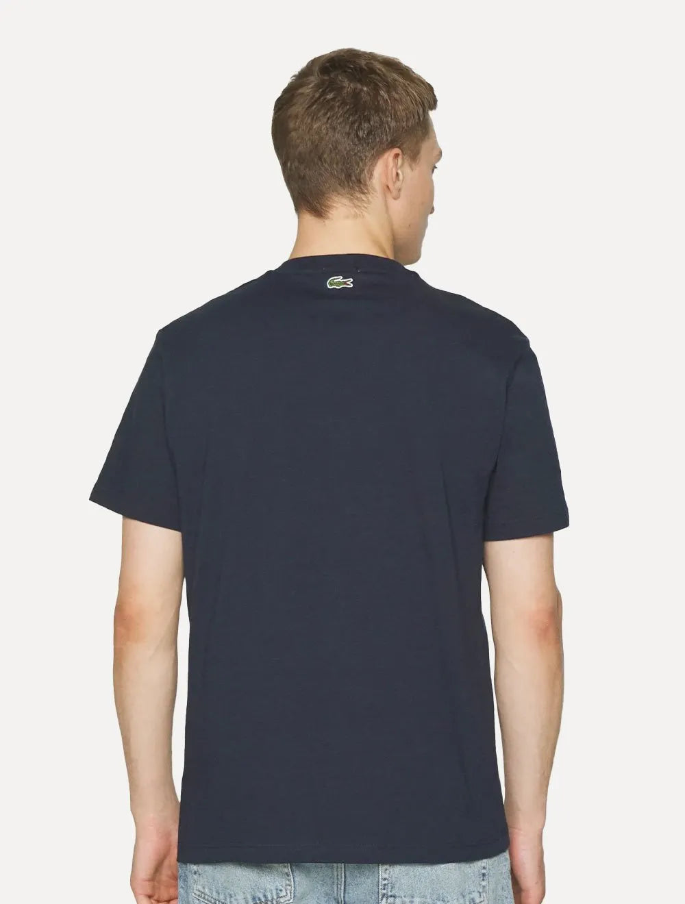 Camiseta Lacoste Masculina Heavy Cotton Jersey Vintage Azul Marinho