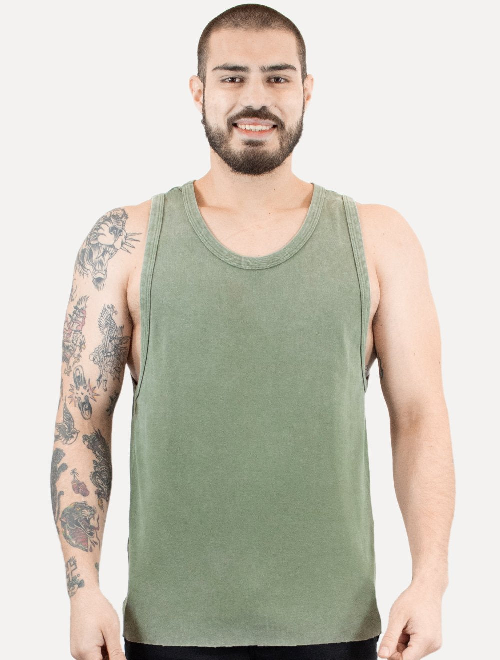 Regata Osklen Masculina Regular Double Used Ribbed Verde