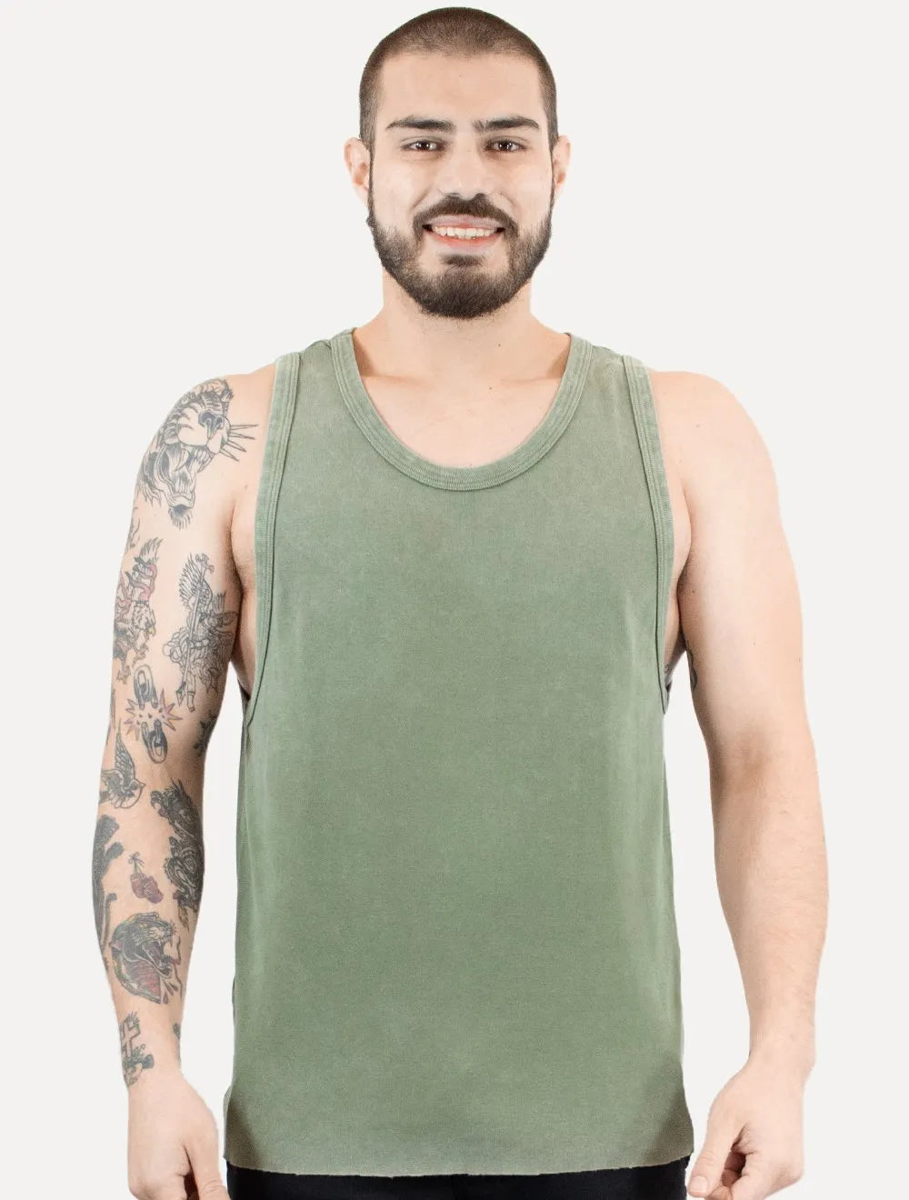 Regata Osklen Masculina Regular Double Used Ribbed Verde