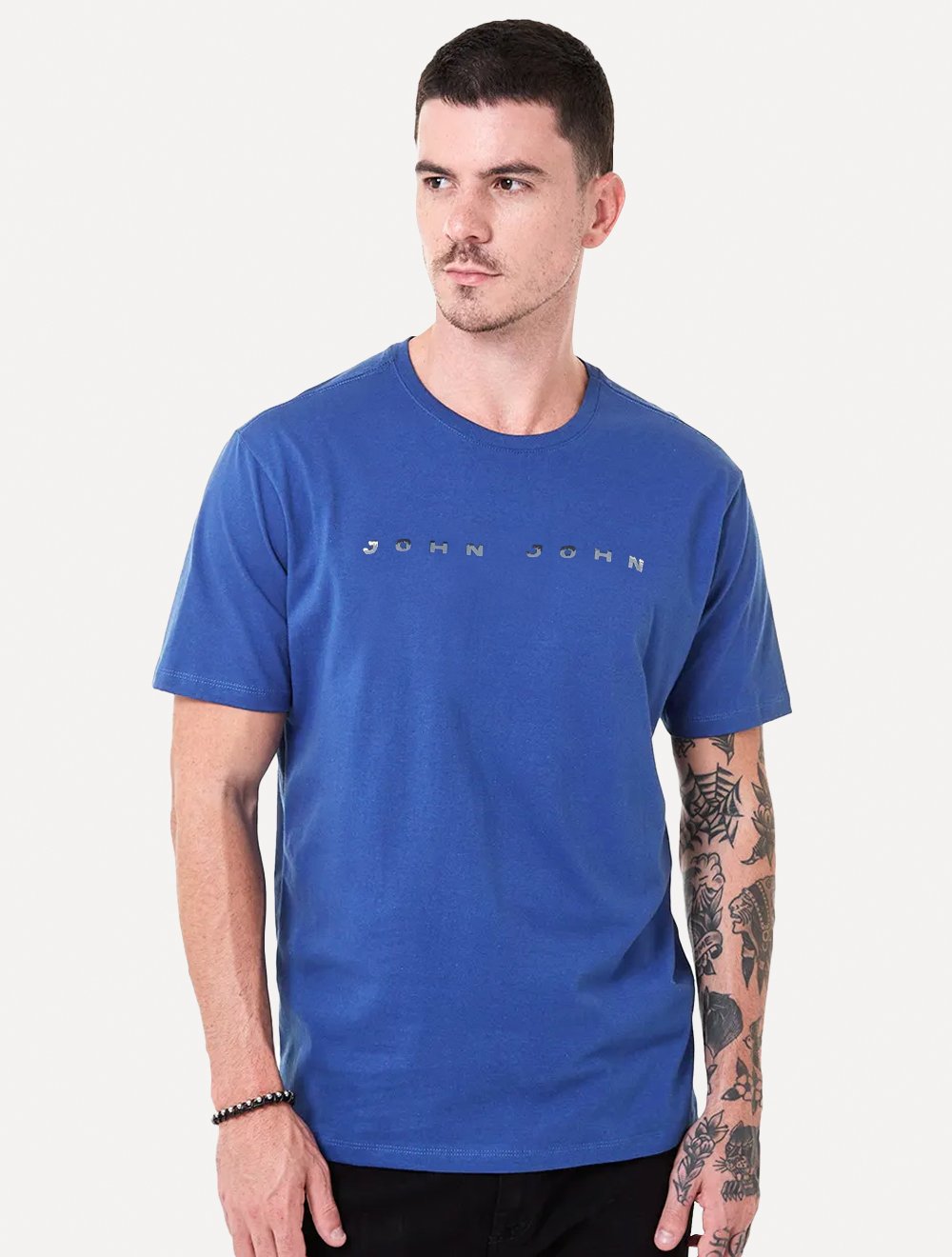 Camiseta John John Masculina Slim Flash Azul
