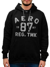 Moletom Aeropostale Masculino Hoodie 1987 Lettering Preto