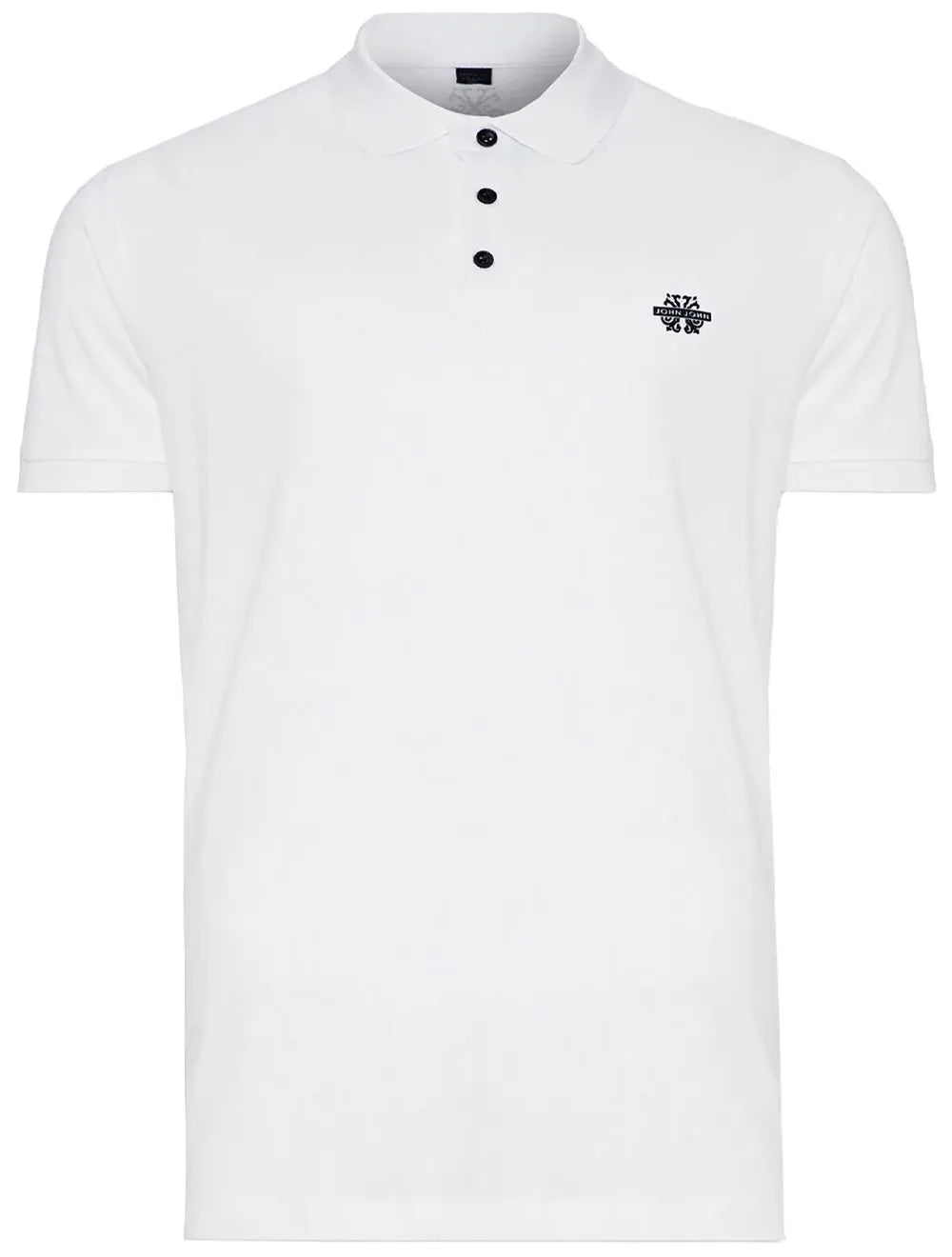 Polo John John Masculina Logo Transfer White Branca