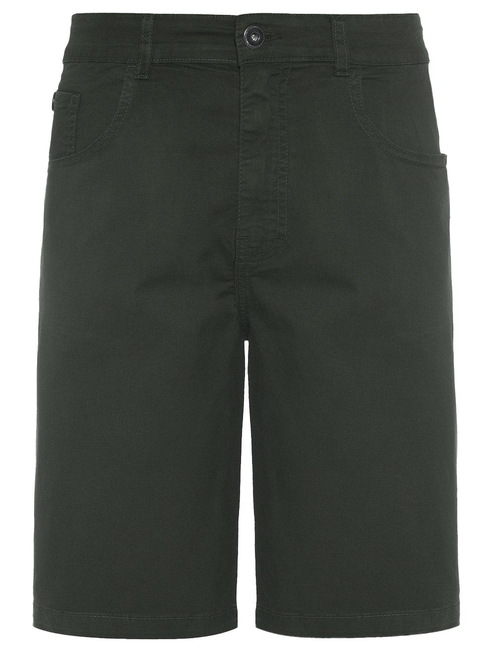 Bermuda Ellus Sarja Masculina Color Canvas Rock 5 Pockets Verde Militar