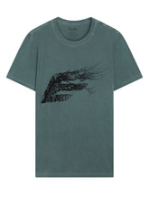 Camiseta Ellus Masculina Washed Easa Branches Classic Verde Escuro