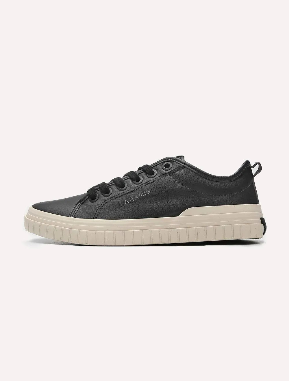 Tênis Aramis Masculino Couro Recortes Deep Leather Preto