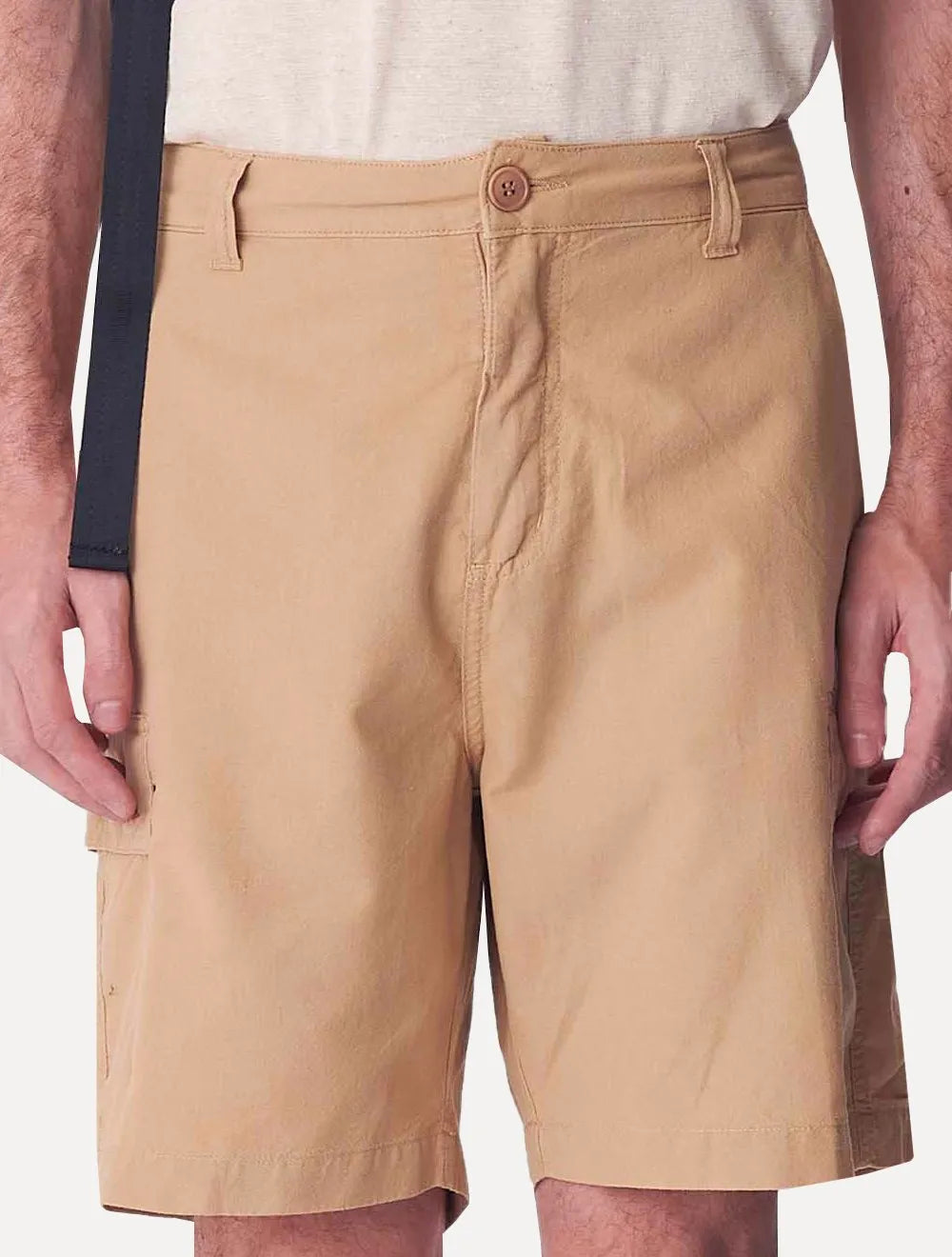 Bermuda Osklen Masculina Cargo Cotton Linen New Cáqui