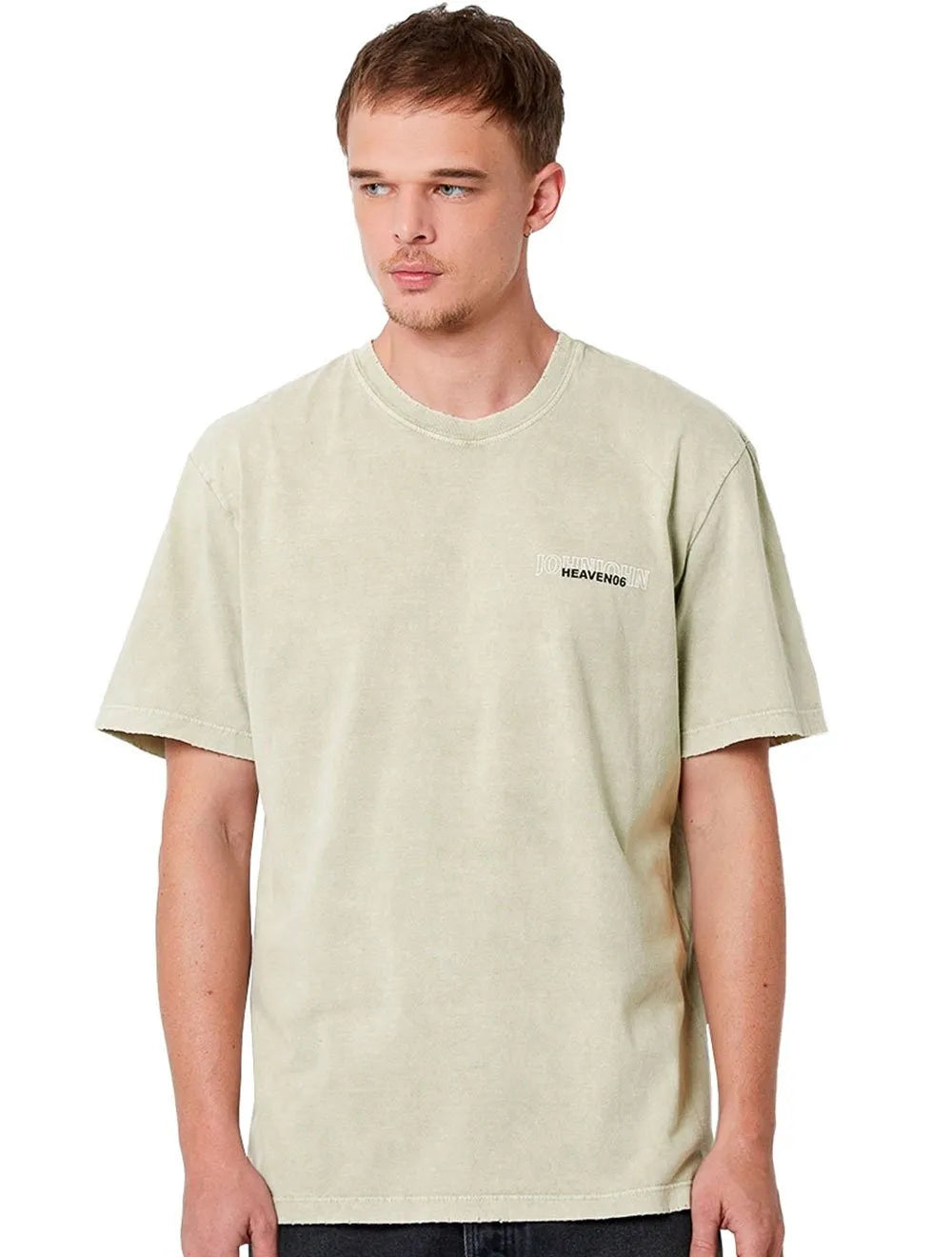 Camiseta John John Masculina Relaxed Chains Stoned Cinza Claro