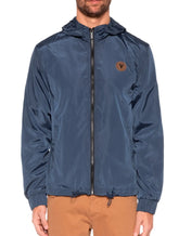 Jaqueta VR Masculina Nylon Tecno Bomber Hoodie Azul Marinho