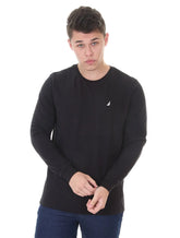 Blusa Nautica Masculina Malha Classic Logo Preta