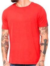 Camiseta Replay Masculina Basic Crewneck Logo Vermelho Coral