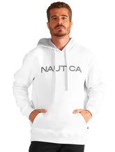 Moletom Nautica Masculino Hoodie Outline Logo Branco